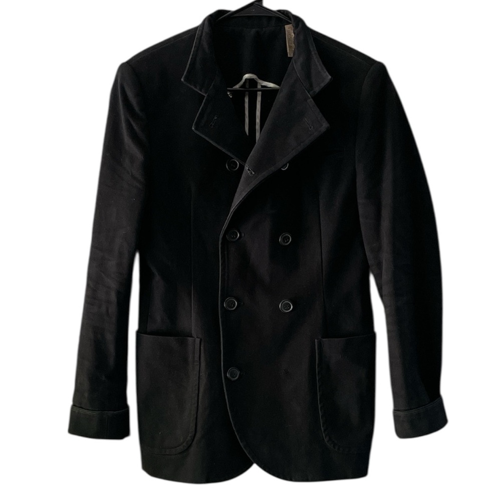 Anthropologie Black Double-Breasted blazer